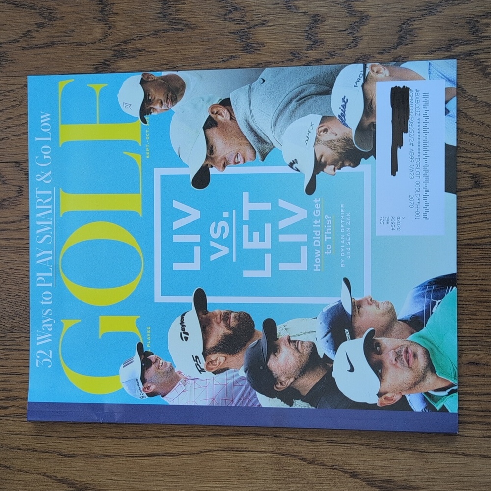 Golf Magazine Sept Oct 2022 Vol. 64 No. 7 Liv Vs. Let Liv